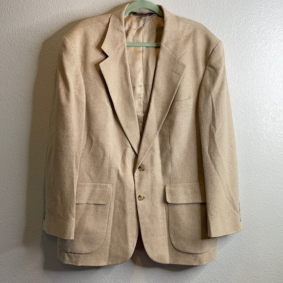 Silk tailored 2 button blazer USA - Picture 1 of 7